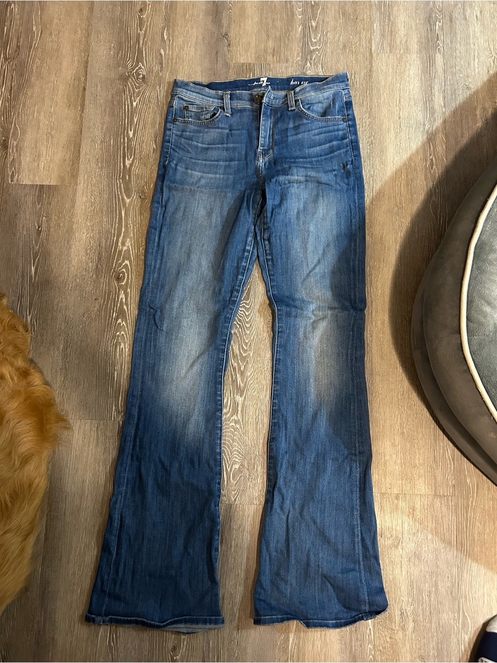 7 For All Mankind Women's Medium Blue Flared Jeans
